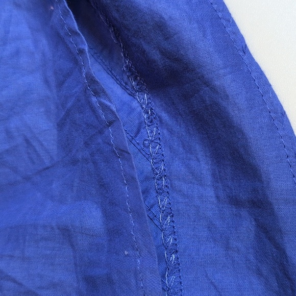 J. Crew Pleated A Line Sleeveless Blue Chevron Blue Cotton Dress, size 10 NWT - Picture 12 of 12